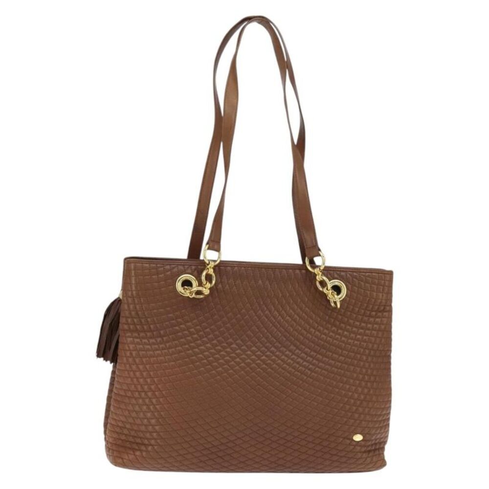 Bally Vintage Leather Brown Leather Tote Bag Bag